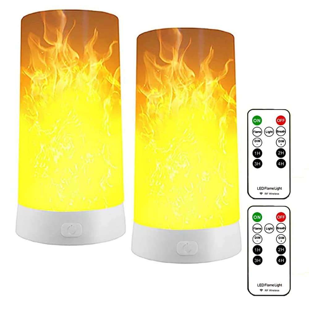 

Flame Light Set, Flickering Flame LED Bulbs, USB Rechargeable LED Flame Effect Lights, LED Candle Lights with Remote Control, Flashing Flame Lamps,