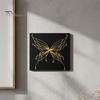 Living Room Decorative Painting 3D Printed Butterfly Painting, Golden Wall Decoration, Modern Stylish Art Decor for Home Office Room,