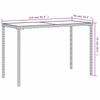Garden Table with Glass Top Gray 115 x 54 x 74 cm Poly Rattan