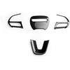 Car Steering Wheel Cover Trim Interior Decoration Accessories Carbon Fiber Look for Dodge Challenger Charger GT RT Hellcat Daytona 2015-2021