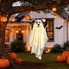 Halloween Ghost Outdoor Decoration Hanging for Decoration Cute Flying Satin White Reusable Party