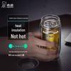 Heenoor Antibacterial Silver Ion Double-Layer Glass Tea Cup