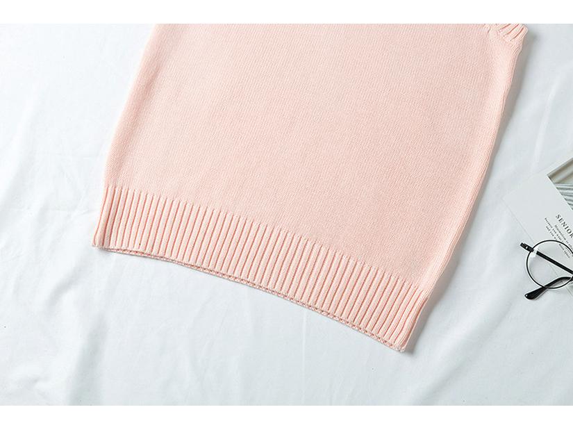 Chaleco Japonés de Punto con Cuello en V de 21 Colores: Prendas de punto Otoño/Invierno