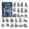 Christmas Advent Calendar 2026 Dog Calendar, 24-Day Acrylic Ornament Set with Mini Puppy Kids Gifts Figures, 2D Flat Tree Hanging Countdown