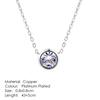 Fashion Crown Pendant Necklace for Women Retro Vintage Classic Rose Gold Cubic Zirconia Chain On Neck Trendy Jewelry N390