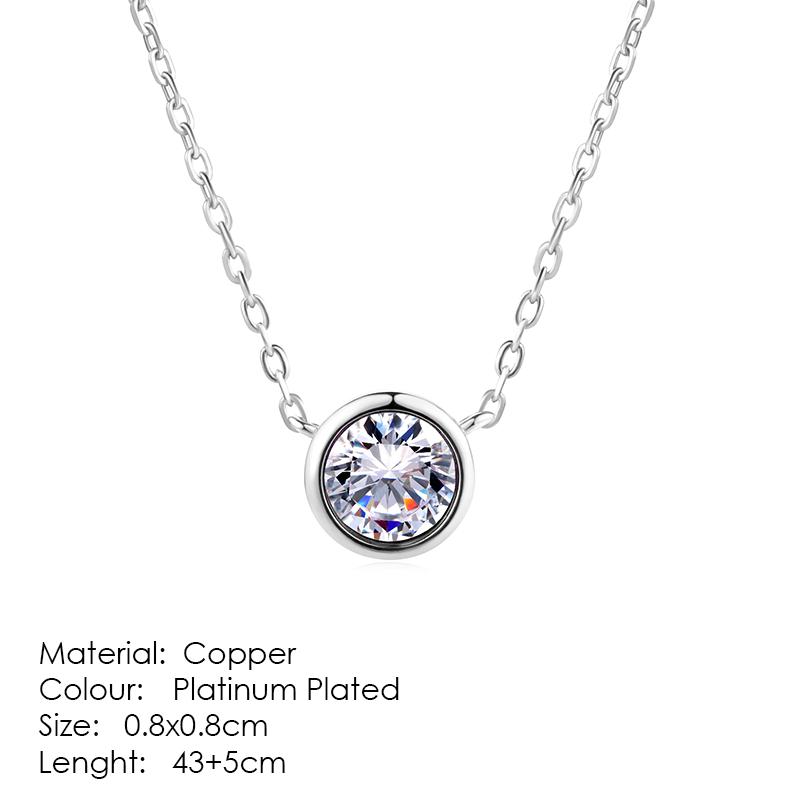 Fashion Crown Pendant Necklace for Women Retro Vintage Classic Rose Gold Cubic Zirconia Chain On Neck Trendy Jewelry N390
