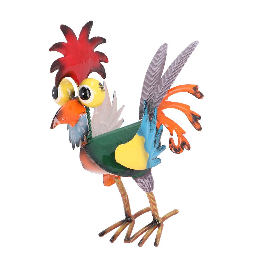Figurky soch kohouta Ornament Kovová modelka s displejem kohouta pro venkovní dekoraci