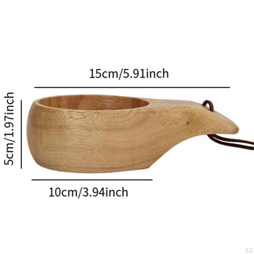 Dřevěný hrnek Snídaňový opakovaně použitelný cestovní hrnek 160ml Ručně vyráběný salátový šálek na pití na turistiku