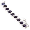 Natural Amethyst Gemstone Handmade 925 Sterling Silver Bracelet 7-8" ASB-3032