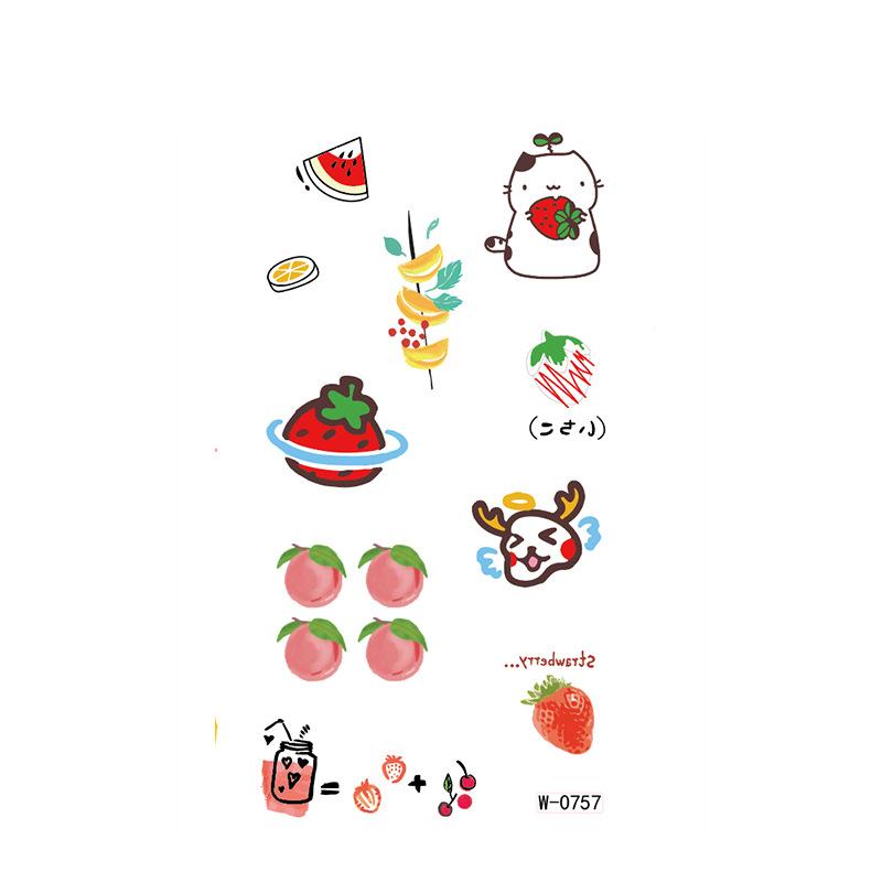 Beauty Sticker Cartoon Tattoo Sticker Temporary Waterproof Animation Flower Personalized Flower Arm Tattoo Sticker