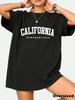 Unisex Oversize TShirt California Printed Short Sleeve ONeck Cotton Tees Spring Summer Daily Casual Fashion Top Unisexs Clothes