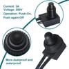 2PCS Waterproof Switch 12v, ON/Off SPST Waterproof Push Button Switch with 4.6 Inch Lines for Auto, Motorcycle, RV, ATV and Boat (Black) KP-107