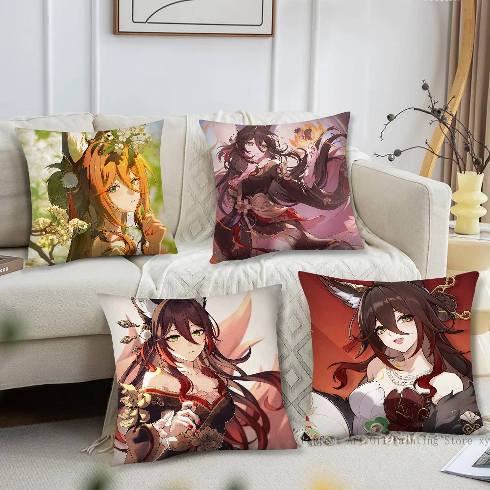 Animated Fugue From Honkai Star Rail Pillow Case Fashion Square Pillowcase Bedroom Sofa Room Ins Decoration Leisure