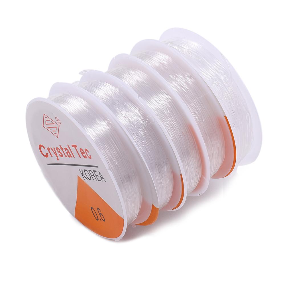 1ks Crystal Elastic Beading Line Šňůrka Nit Šňůra Natahovací Pružná Beading Šňůra Drát pro DIY Výroba náhrdelníků Náramek Šperky