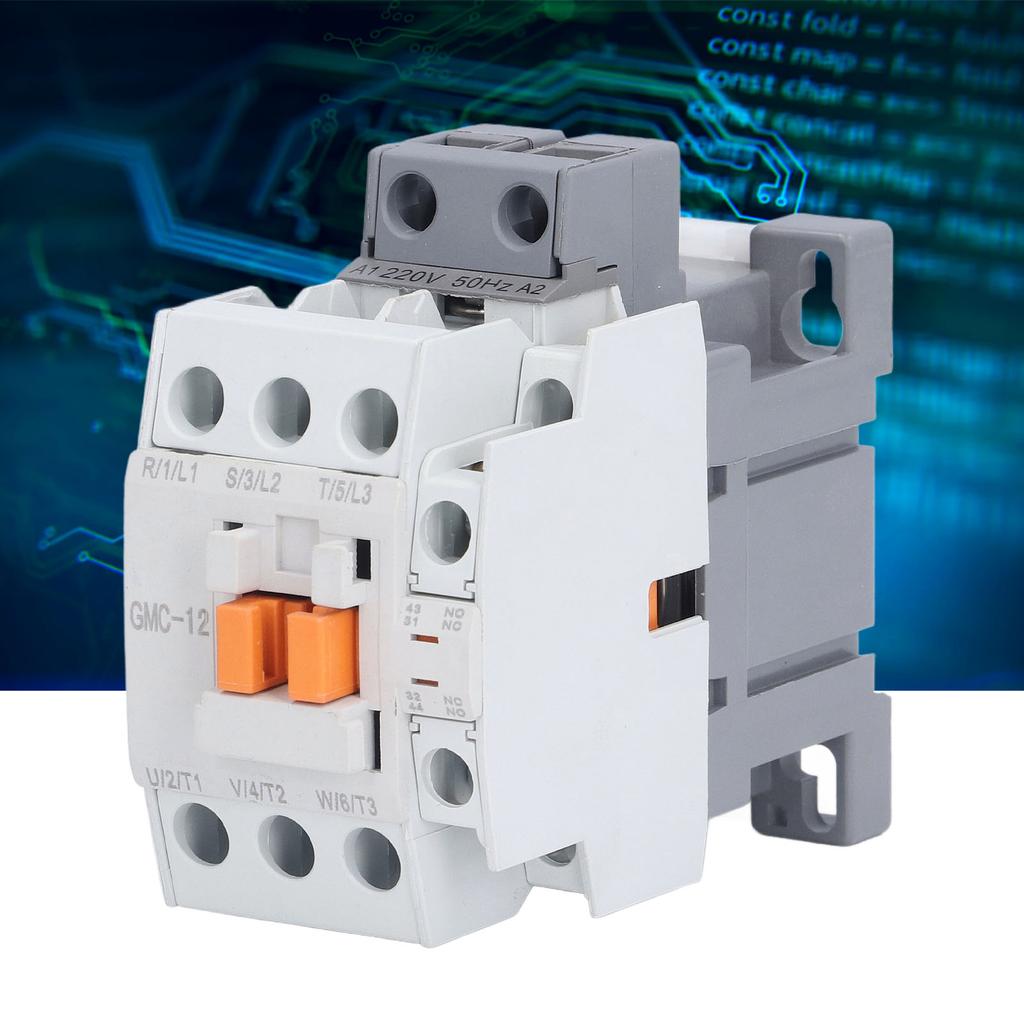 AC Contactor DIN Rail Mount Household Circuit Control Contactor 1NO 1NC 220V 50Hz 13A GMC‑12