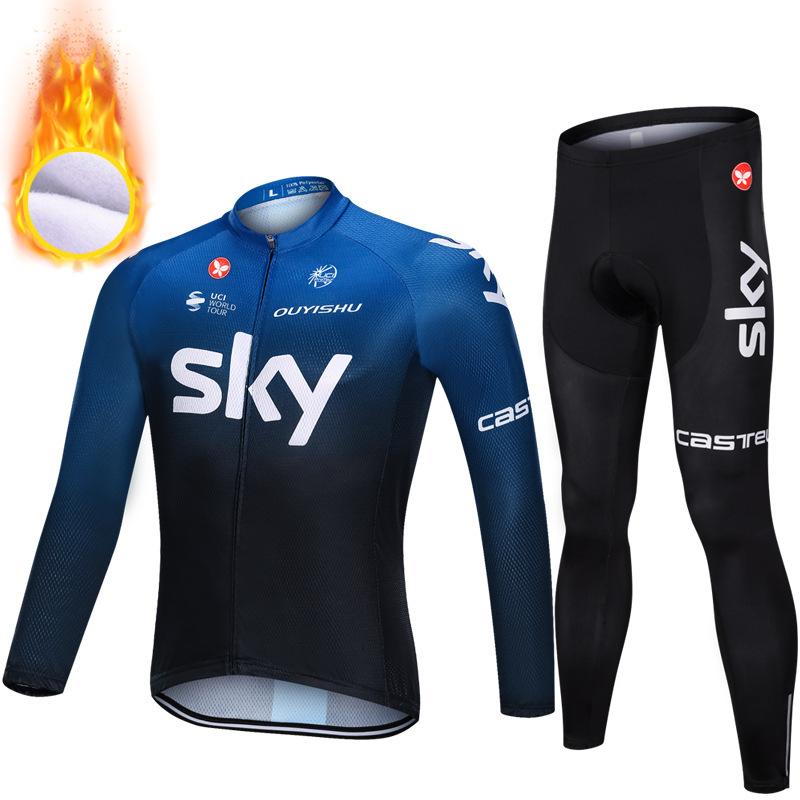 

2026 Winter Fleece Warm Cycling Suit Autumn and Winter Fleece Cycling Suit Set Warm and Cold Road Cycling Suit Men s and Women s Cycling Shirts S