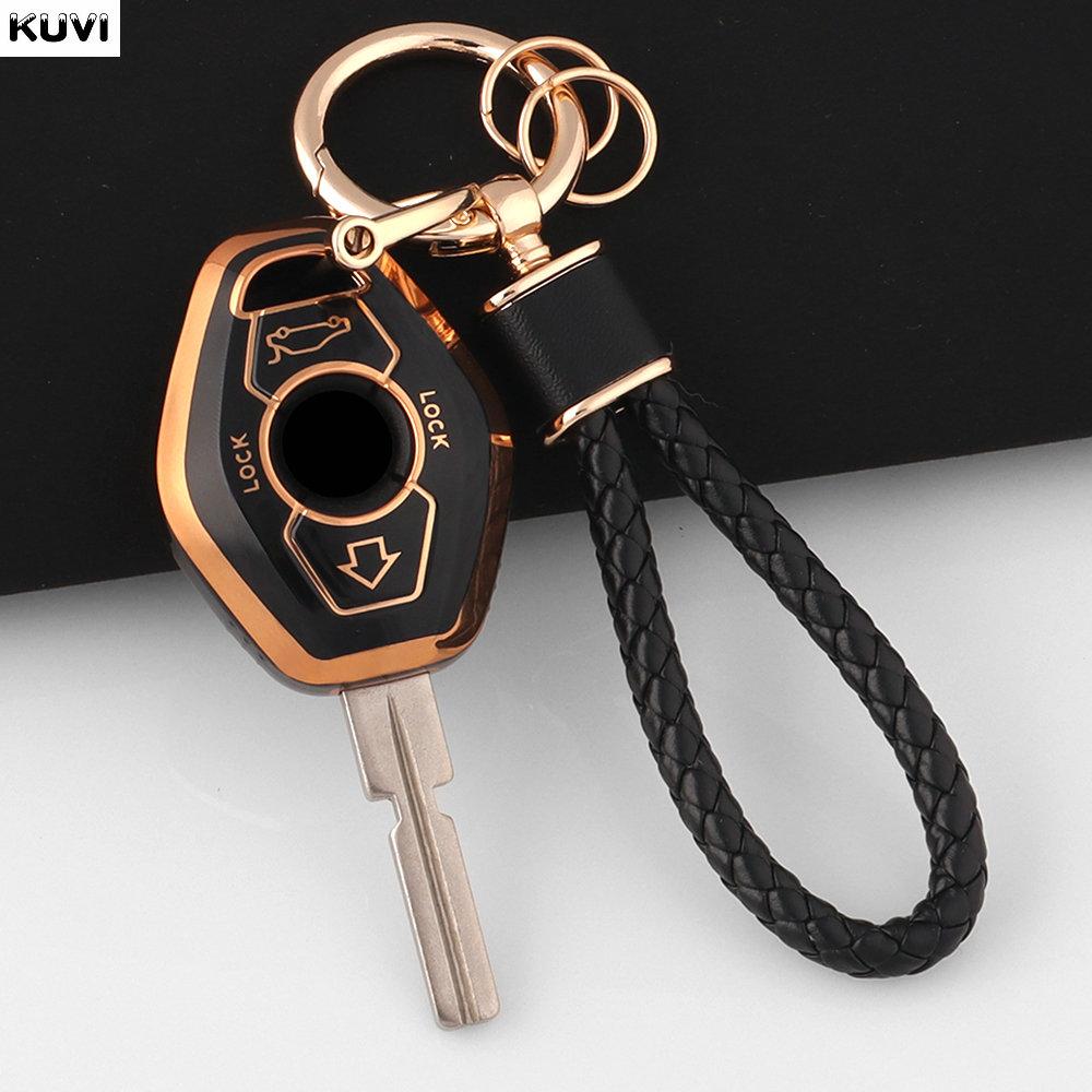 New TPU Smart Car Key Case Cover Shell Holder Fob for BMW X3 X5 Z3 Z4 3 5 7 SERIES E38 E39 E46 E83 1998-2005 Protector Keychain