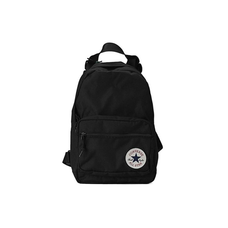 Converse Minimalist Trendy Casual Fashion Classic Round Logo Polyester Travel Backpack Unisex backpack Black 10020538-A01 Black