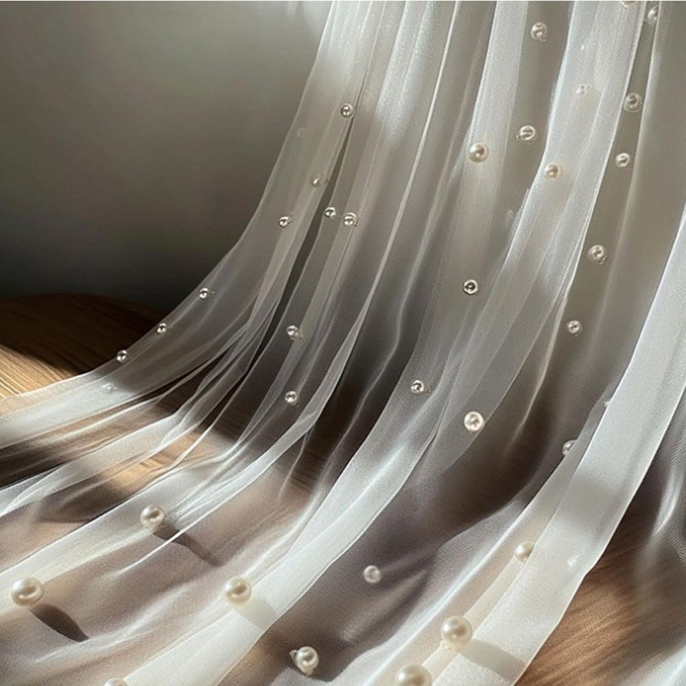 Outdoor Wedding Table Flag Pearl Chiffon, Holiday Party, Wedding Party Decoration, Home Table Flag