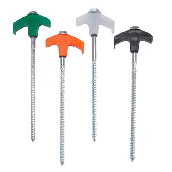 Screw-in Tent Stake Glow-in-the-dark Heavy Duty Outdoor Garden Yard Patio Lawn Camping Tarp Canopy Windproof Threaded Ground Spike Tent Peg