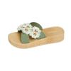 Women's 3D Flower Flat Sandals Casual Non-Slip Slides Open-Toe Summer Vacation Slippers Beach Boho Slides Shoes Lightweight Dress Shoes for Women