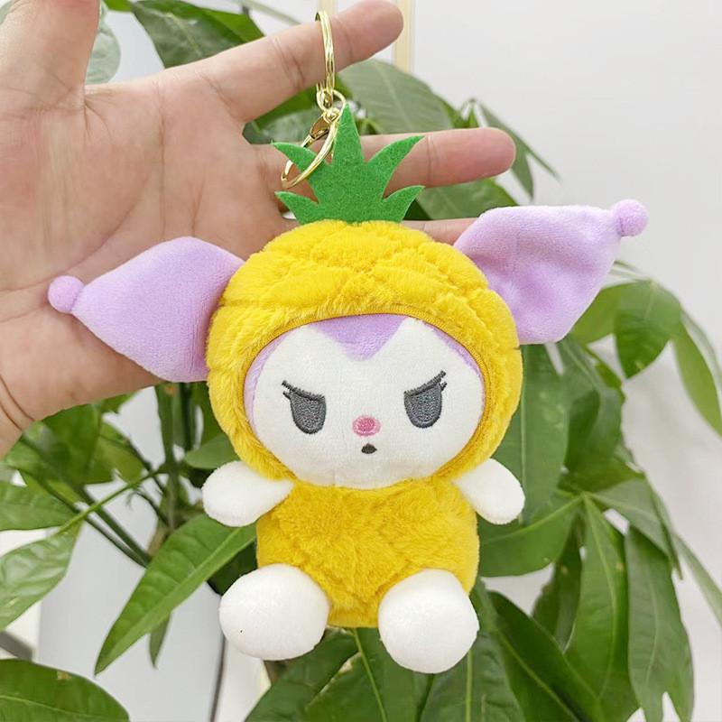 Charming Sanrio Kuromi Cinnamoroll Plush Keychain Cute 12cm Soft Toy For Kids Kuromi
