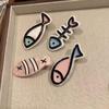 Japanese Kawaii Marine Animals Hair Clip Female Color Sweet Mini Small Fish Hair Clips Claw Hair Cute Accessoires Ins Girls Casual