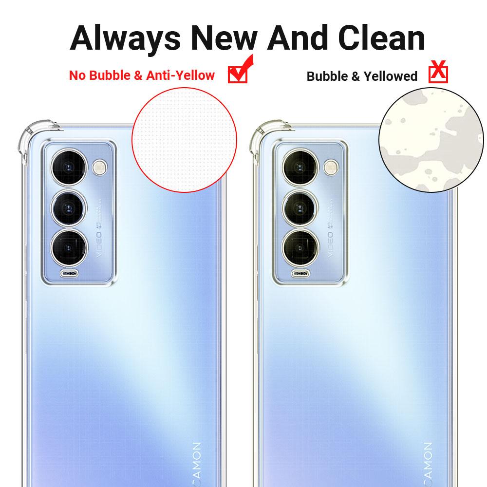Shockproof Airbag TPU Case For Tecno Camon 18 Premier Coque Clear Soft Silicone Phone Case for Tecno Camon 18 18P Protect Cover