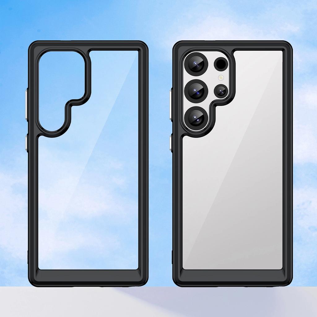 Etui Silikonowe Outer Space Case Z Żelową Ramką Do Samsung Galaxy S25 Ultra - Czarne