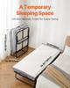 Rollaway Bed Folding Bed with 4 Inches Foam Mattress for Adults & Guest
