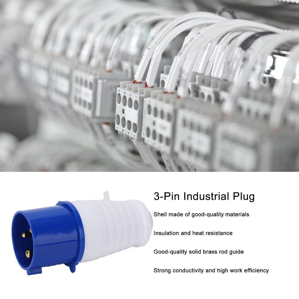 32A 220-250V Industrial Plug Connector IP44 Generator Plug  Heavy Duty Applications
