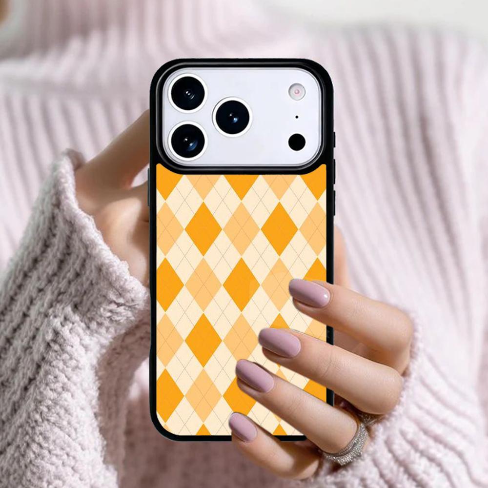 Argyle Pattern Phone Case For Apple iPhone 17 Air 16E 15 14 Plus 13 12 11 Pro Max Mini Funda Cover