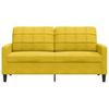 Vidaxl 2-Seater Sofa, Yellow, 140 Cm, Upholstered In Velvet
