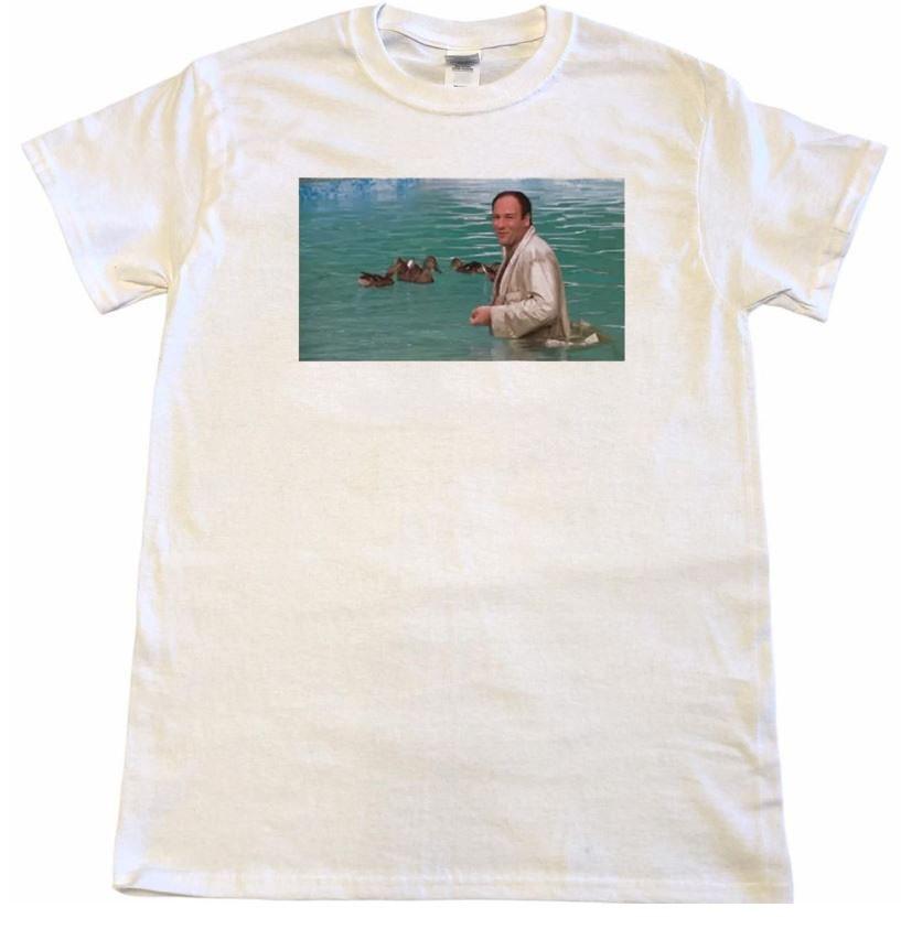 Tony Soprano Ducks in Pool unisex white T-Shirt QT7876 Unisex T-Shirt S