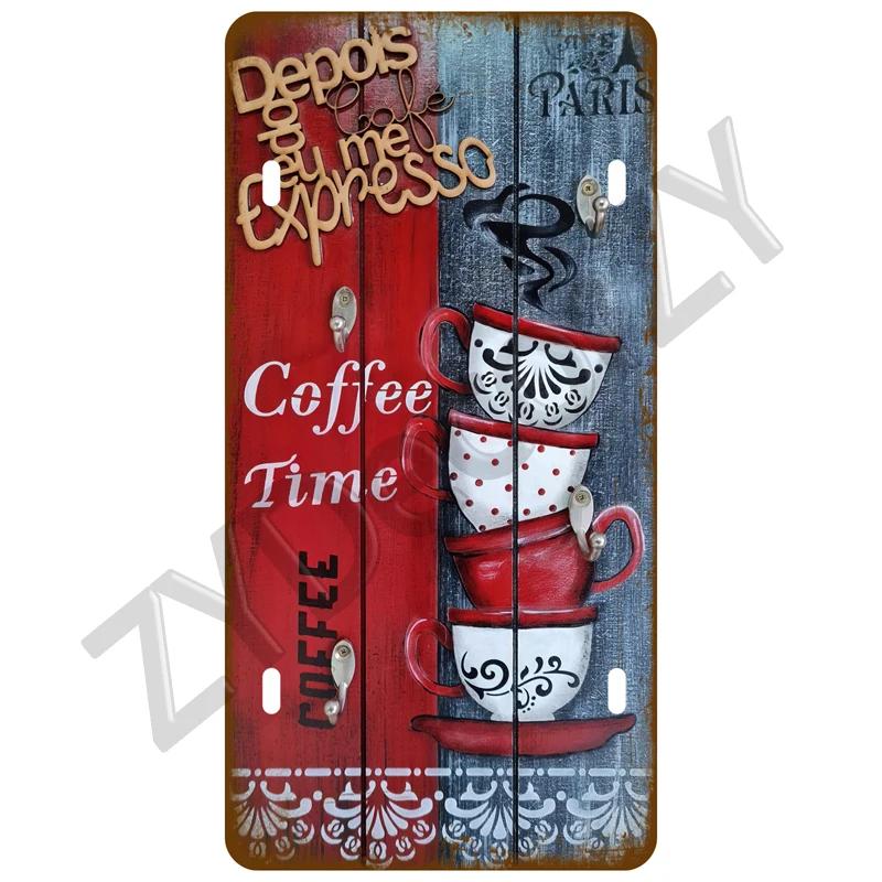 Coffee Tin Sign Vintage Metal Sign Funny Poster License Plate Home Decor For Bar Pub Club Man Cave Wall Decoration Wine Beer