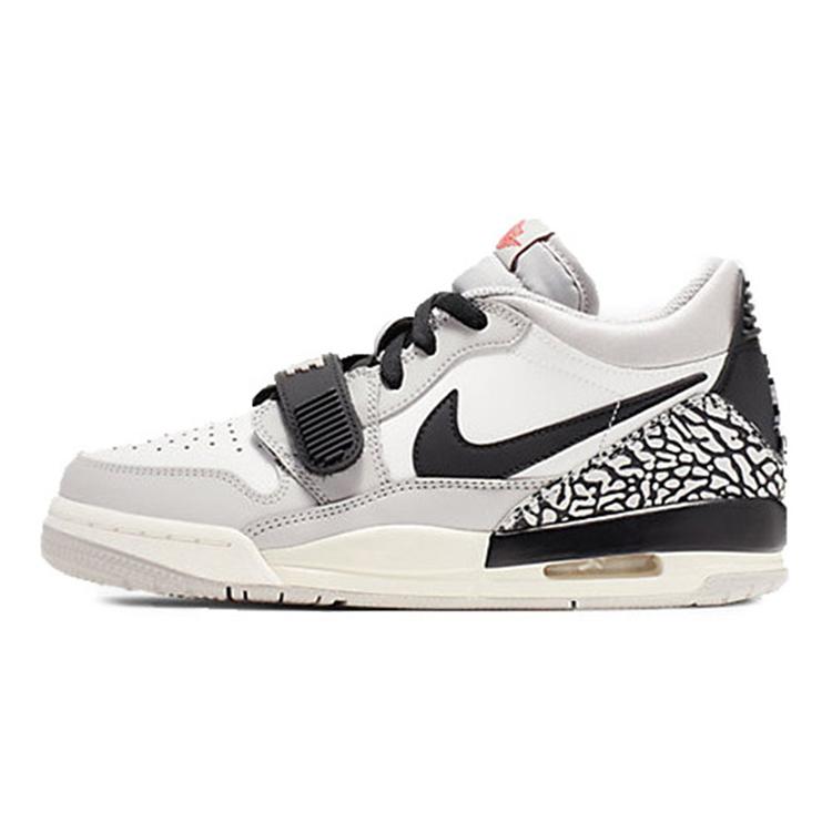 Jordan Legacy 312 Low Tech Grey Fire Red Black GS CD9054-101 36