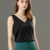 French simple simulation silk satin sling vest, thin V-neck suit, loose inside and can be worn outside, women's new top