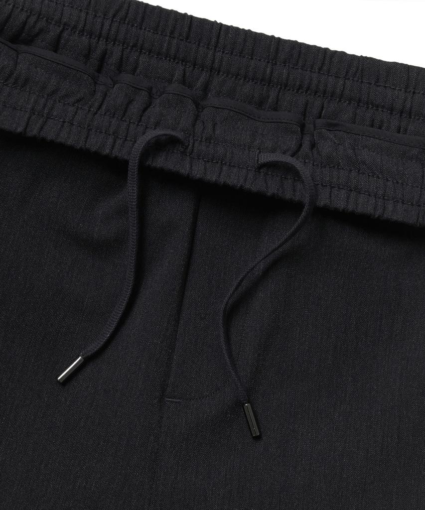 MUSINSA STANDARD One-Pleat Wide Elastic Waist Slacks [Charcoal Gray]