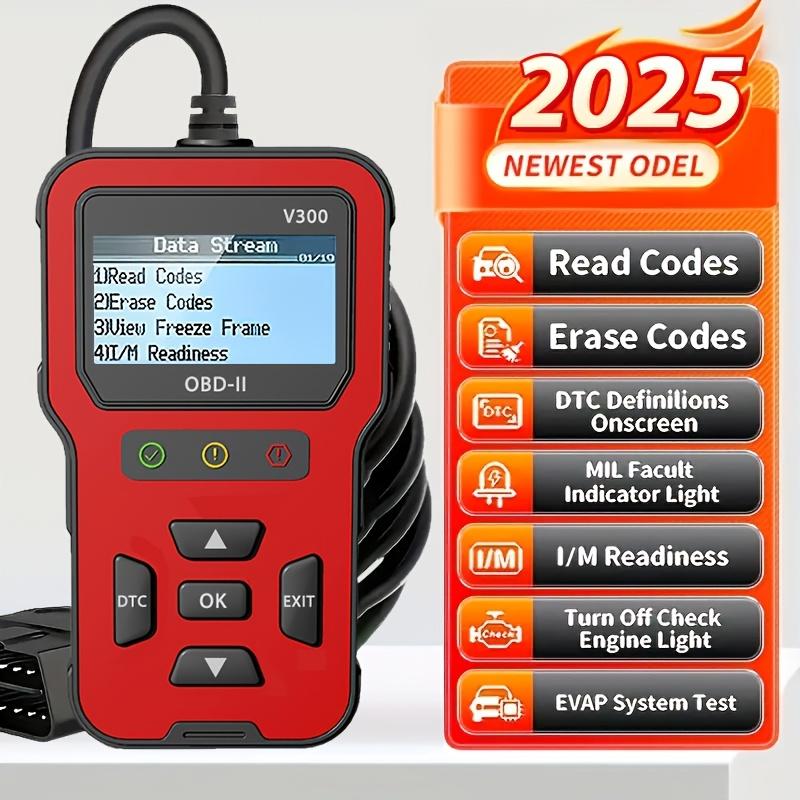 2025 Newest Model OBD2 Scanner Diagnostic Tool - Complete Fault Code Reader, Clear Error Codes, Data Stream, I/M Readiness