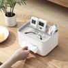 Tissue Box Cover Rectangular Multifunctional Napkin Box Holder with Remote Control Box for Living Room