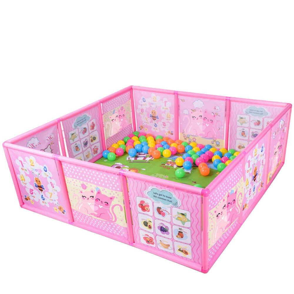 Plastic Folding Baby Safety Fence Baby Playpen Fence Pool Guard Protection Products Infant Crawling Guardrail Step 120*120*42CM