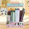 Thickened Bookshelf Desktop Study Book Stand A4 Folder Organizer Storage Box Four-Section Office Supplies File Box Archive