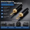 1Pcs Gold-Plated Contact 3.5mm Audio Male Plug Stereo Headphone Jack Plug  For Sennheiser Mic