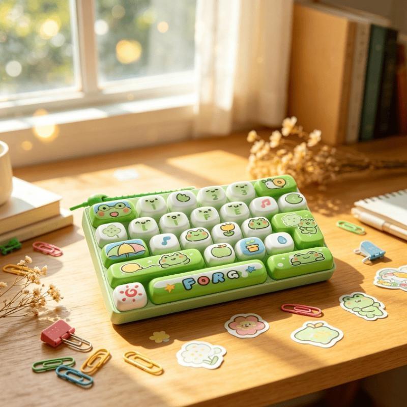 26-Key Stress Relief Keyboard Toy Keychain Nonstop Happiness Cute Creative Student Children Birthday Gift Small Pendant Accessor