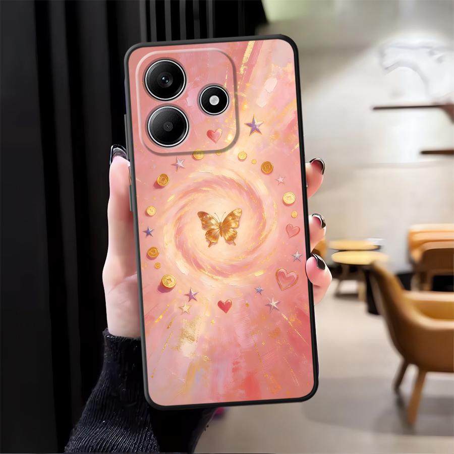 Case for Xiaomi Redmi Note 14 A1 12C 13C 10 13 Pro Plus A3 14C K80 A4 A5 9 8 7 12 11 Phone Cover A2 A1 K40 Simple Butterfly