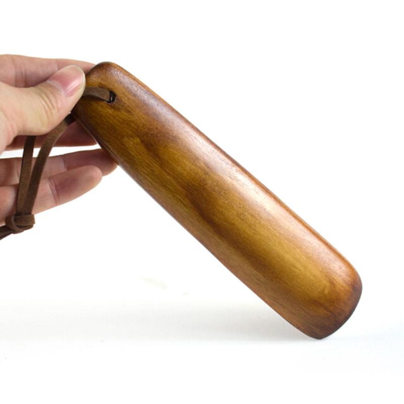 1Pc Wooden Shoe Horn Portable Craft Shoes Accessories Solid Wood Shoehorn