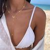 New Unique Y-Shaped Cubic Zircon Necklace for Women Girls Fashion Long Tassel Dangle Choker Necklace Party Jewelry Gift