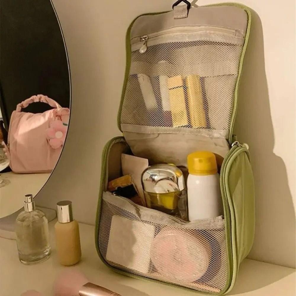 Large Capacity Cloud Cosmetic Bag Cute Portable Toiletry Pouch Multipurpose Solid Color Makeup Case Pouch for Outdoor Traveling