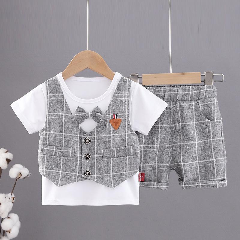 Summer Children's Two-Piece Set: Vest & Shorts