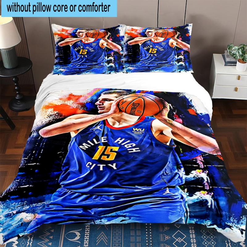 3PCS Jo-kic's Denver Dominance Bedding Set,Including 1pc Duvet Cover And 2pcs Pillowcases Perfect for Bedroom, Dormitory, Fan Christmas Gift